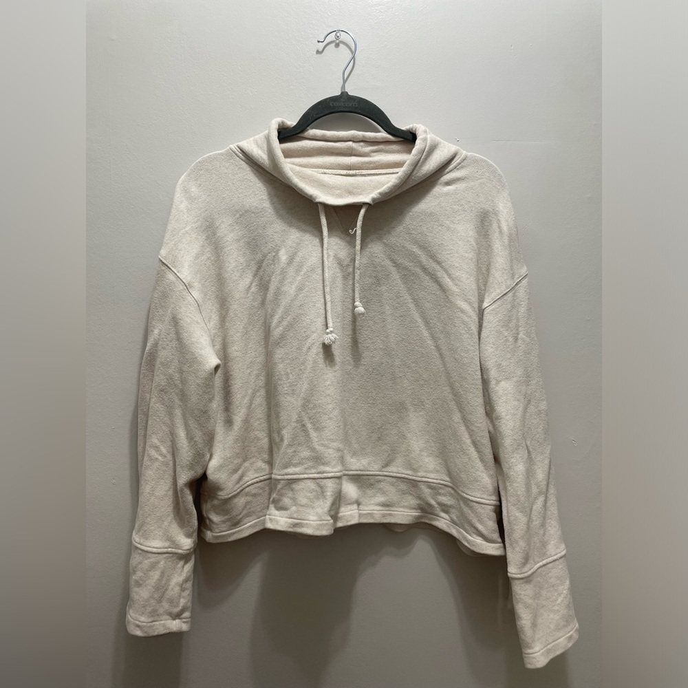 Miles By Madewell Cream Cropped Pullover
Sweatshirt Size Large